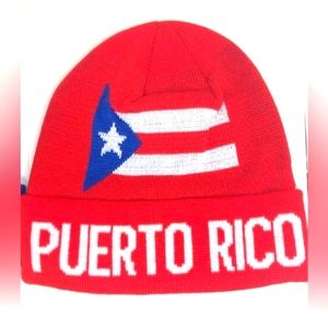 Puerto Rico Beanie Hats NWOT Red